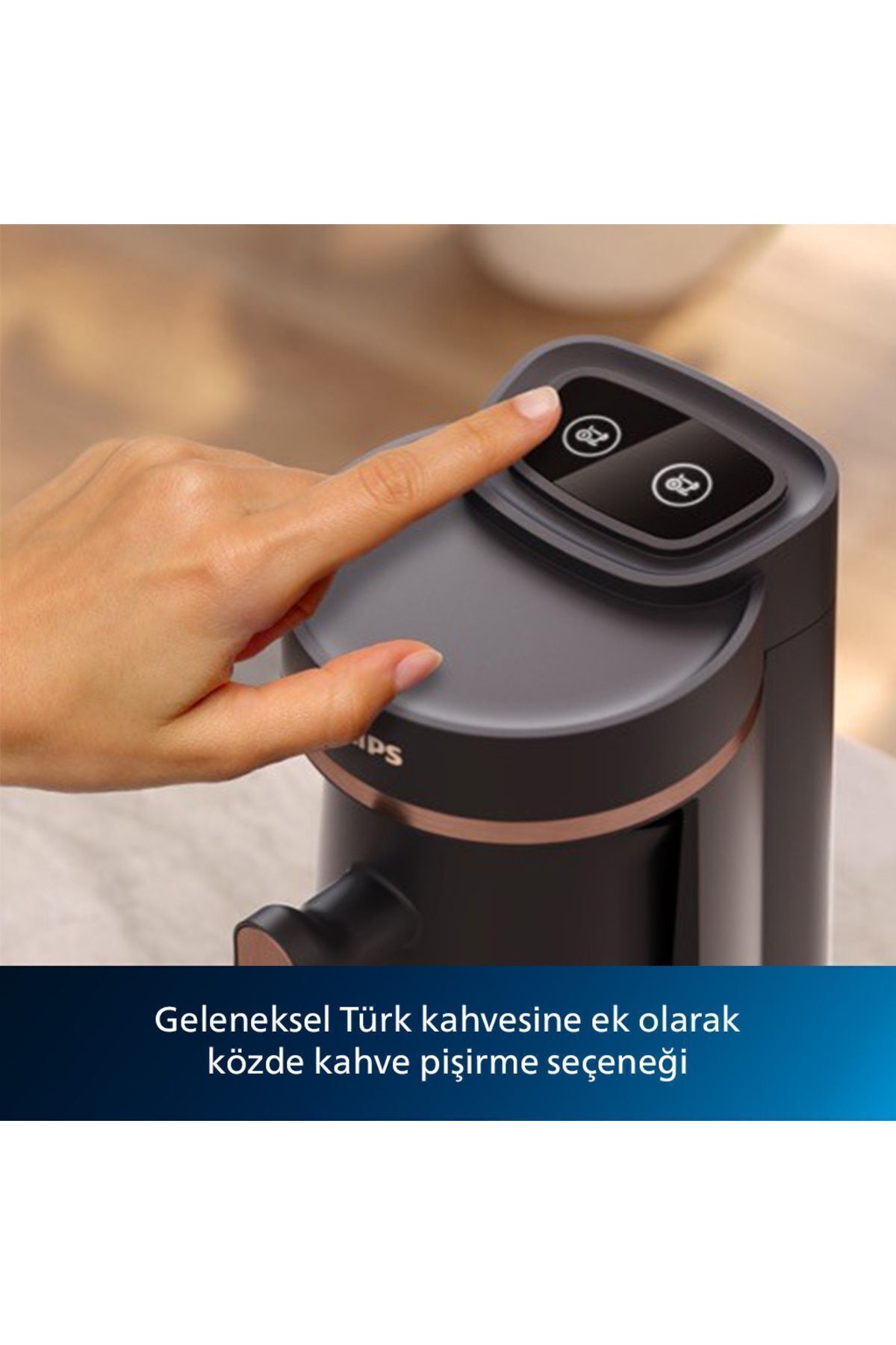 Philips Türk Kahvesi Makinesi, 4 Kişilik, Közde Kahve Seçeneği, HDA150/61