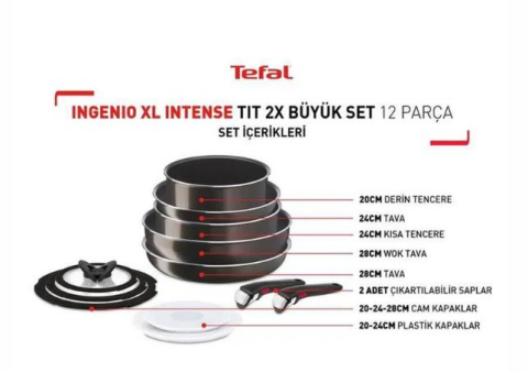TEFAL Ingenio XL Intense Tit 2X Büyük Set
