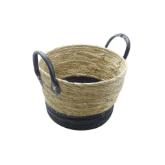 T.Concept Dekoratif Dayanıklı Rattan Hasır Sepet Küçük Boy