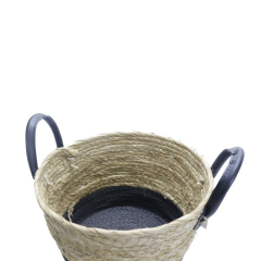 T.Concept Dekoratif Dayanıklı Rattan Hasır Sepet Küçük Boy