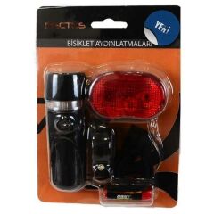 T.Concept Pilli Bisiklet Ön Arka Far Stop Lambası Seti