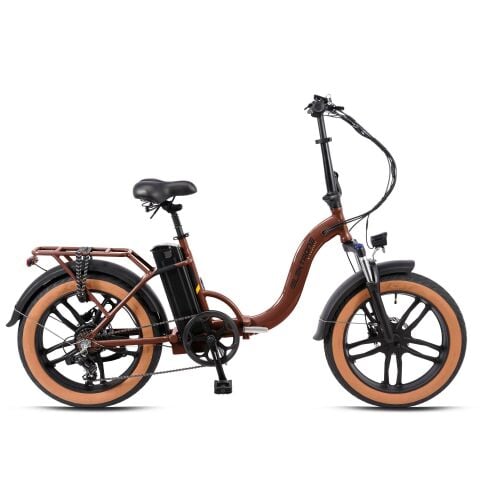 Kron Luna 20 Jant 7 Vites H.Disk Katlanır Elektrikli Bisiklet Bakır Siyah Sarı