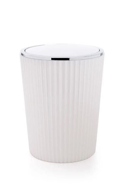 Primanova Nely Beyaz Krom Kaplama Çöp Kovası 4,5 litre