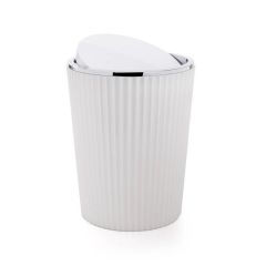 Primanova Nely Beyaz Krom Kaplama Çöp Kovası 4,5 litre