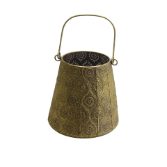 T.Concept Dekoratif Parlak Simli Eskitme Metal Mumluk Gold