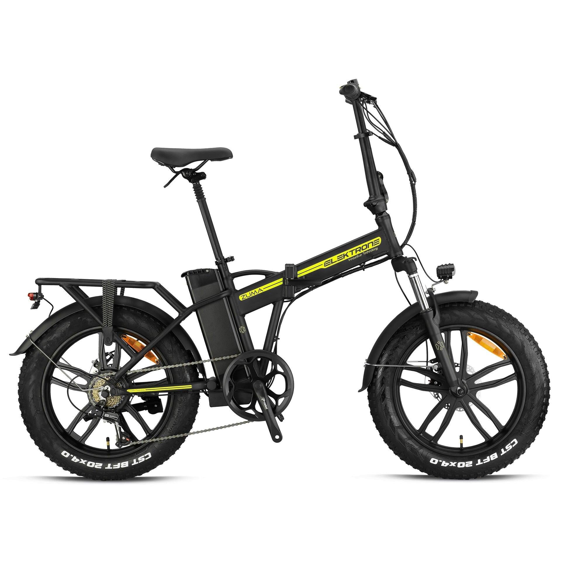 Kron Zuma 20 Jant 7 Vites H.Disk Elektrikli Katlanır Bisiklet Siyah Neon Sarı