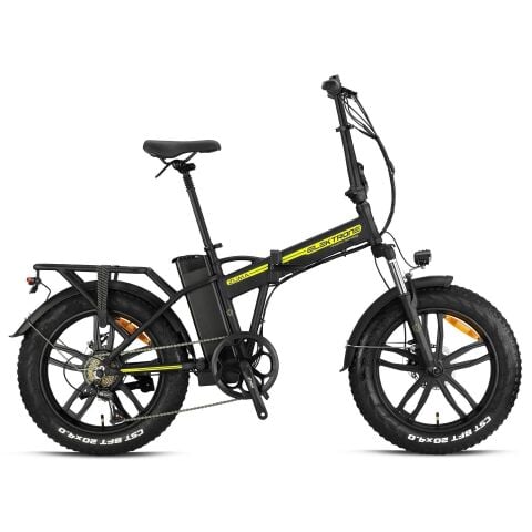 Kron Zuma 20 Jant 7 Vites H.Disk Elektrikli Katlanır Bisiklet Siyah Neon Sarı