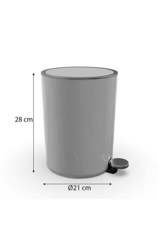 Primanova Lenox Gri 5lt Ofis Çöp Kovası M-E66-07