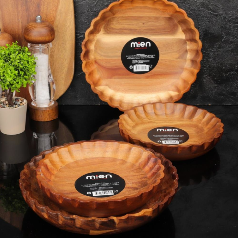 Mien Dayanıklı Akasya Tırtık Kenarlı 25 cm Kase -7b127