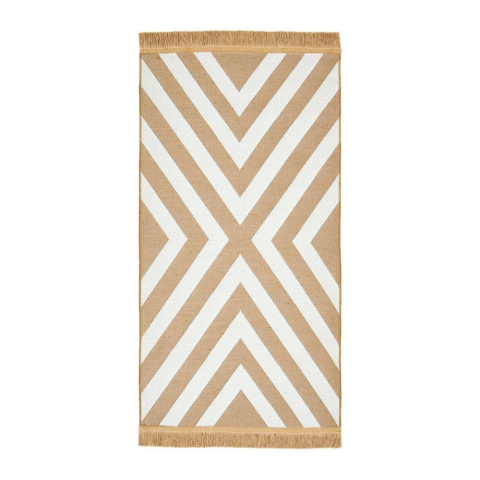 T.Concept Boho Zigzag Jüt Halı Bej 150 cm
