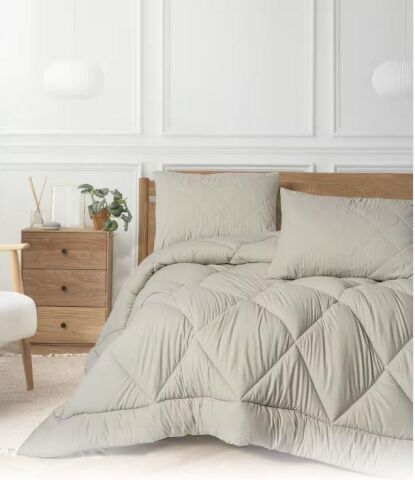 Cotton Box Softwash Çift Kişilik Yorgan Seti Taş 180x200 Lastikli Çarşaf