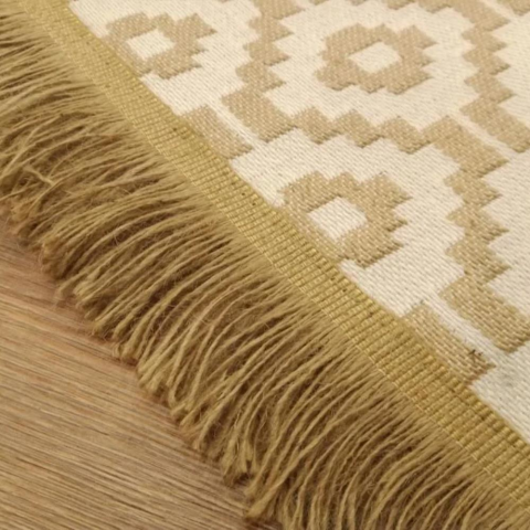 T.Concept Boho Geo Jüt Halı Bej 150 cm