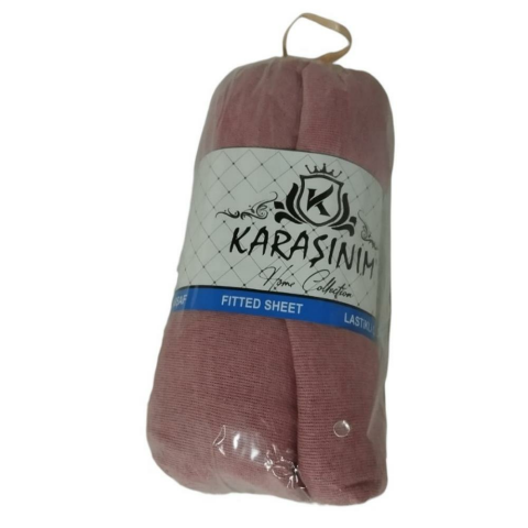 T.Concept Ranforce Tek Kişilik Lastikli Çarşaf Pembe