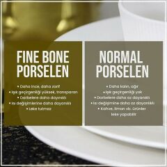 Güral Porselen Fine Bone Porselen 6’lı Çizgili Servis Tabağı 28 cm