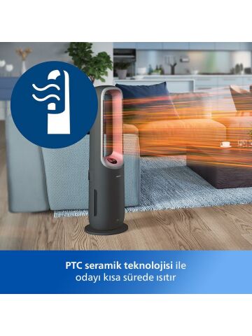 Philips Air Performer 8000 Serisi 3'ü 1 Arada Hava Temizleyici, Fan ve Isıtıcı AMF870/15