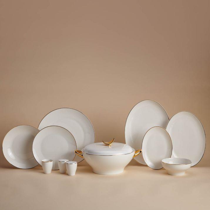 Korkmaz Lidya Collection 60 Parça Gold Yemek Takımı A8187