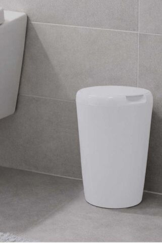 6 LT Banyo Mutfak Tezgah Üstü Çöp kovası - Beyaz  M-E94-01-01