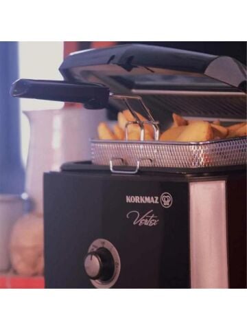 Korkmaz A486-03 Vertex Fritöz Siyah