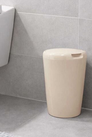 PrimaNova 6 Litre Banyo Mutfak Tezgah Üstü Çöp Kovası  Bej M-E94-09-09