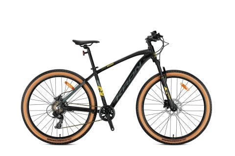 Kron XC100 24 Jant 13K 8 Vites H.Disk Dağ Bisikleti Mat Siyah Sarı Füme
