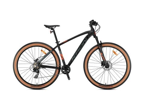 Kron XC100 24 Jant 13K 8 Vites H.Disk Dağ Bisikleti Mat Siyah Neon Turuncu Füme