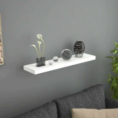 T. Concept Dikdörtgen Beyaz Duvar Rafı 50 cm Gizli Monte