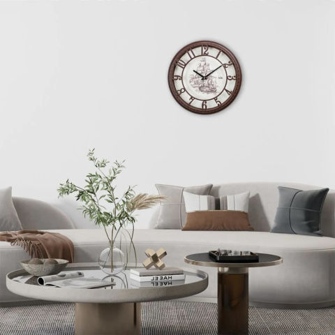 T.Concept Hisar Yelken Dekoratif Duvar Saati 40 cm