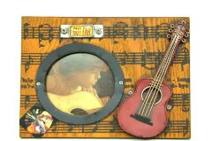 Mnk Dekoratif Gitar Dekorlu Metal Fotoğraf Çerçevesi