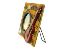 Mnk Dekoratif Gitar Dekorlu Metal Fotoğraf Çerçevesi