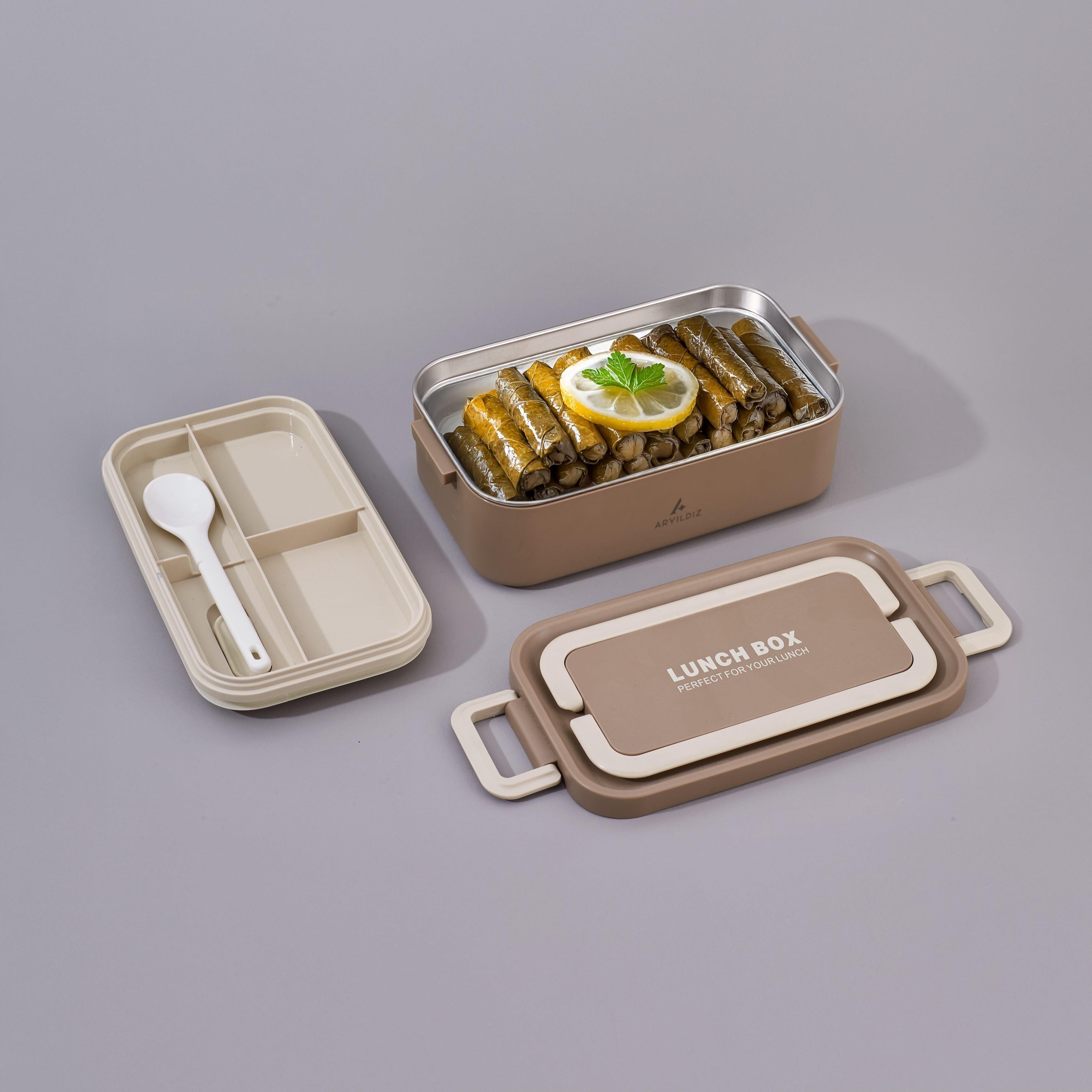 Aryıldız Bento Dikdörtgen Lunch Box Yemek Termosu Kahverengi 1000 ml