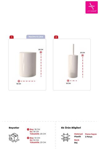 Primanova Flores 2li Banyo Seti Bej M-SAS18-09