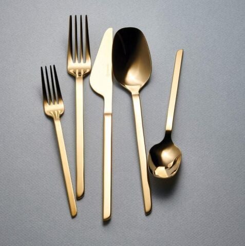 Korkmaz Flata 30 Parça Gold Çatal Kaşık Bıçak Seti A2206-1